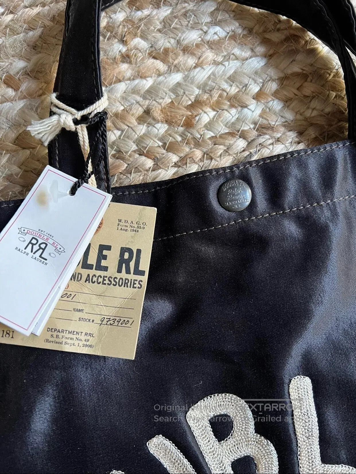 RRL Ralph Lauren Double RL RRL Tote Bag Black. Size ONE SIZE - 7 Thumbnail