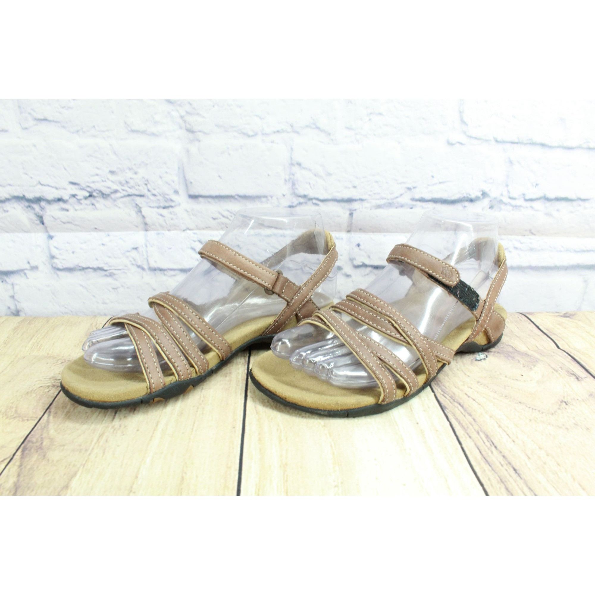 L.L. Bean × Leather LL Bean Brown Leather Outdoor Sandals Womens 6M Strappy Size US 6 / IT 36 - 2 Thumbnail