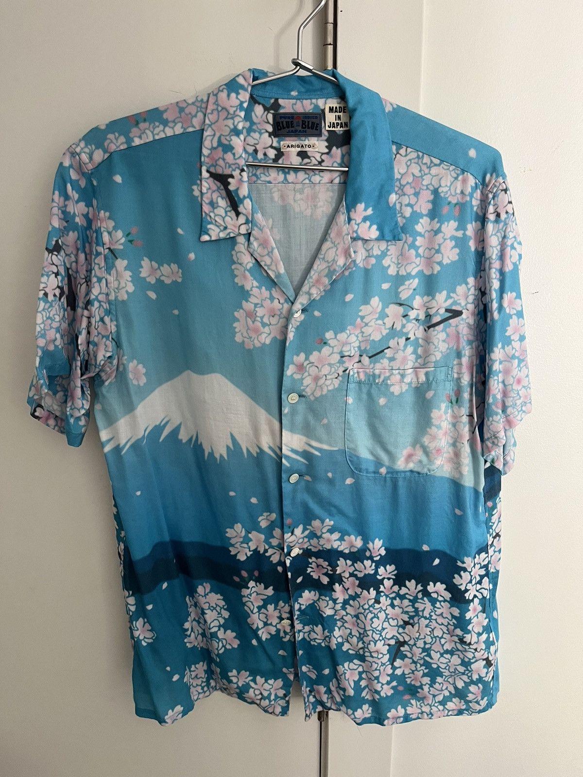 image of Blue Blue Japan Mt Fuji Sakura Floral Xl/4 Harry Styles, Men's