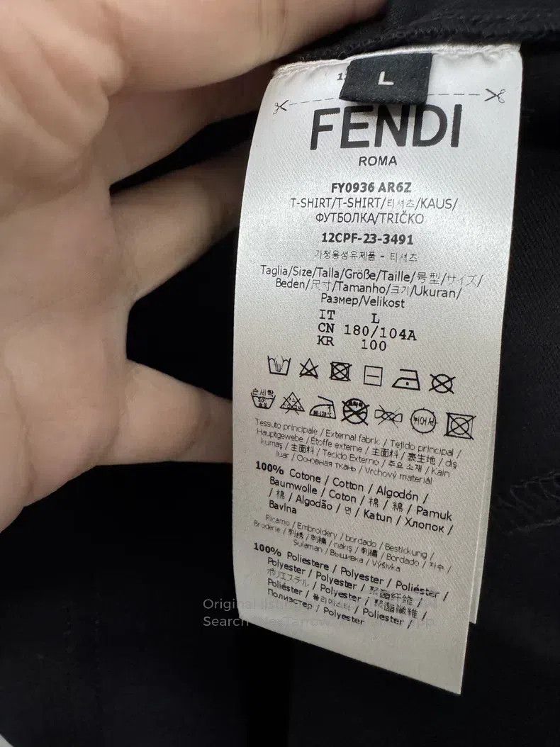 Fendi Fendi Men's Short Sleeve T-Shirt Size US L / EU 52-54 / 3 - 6 Thumbnail