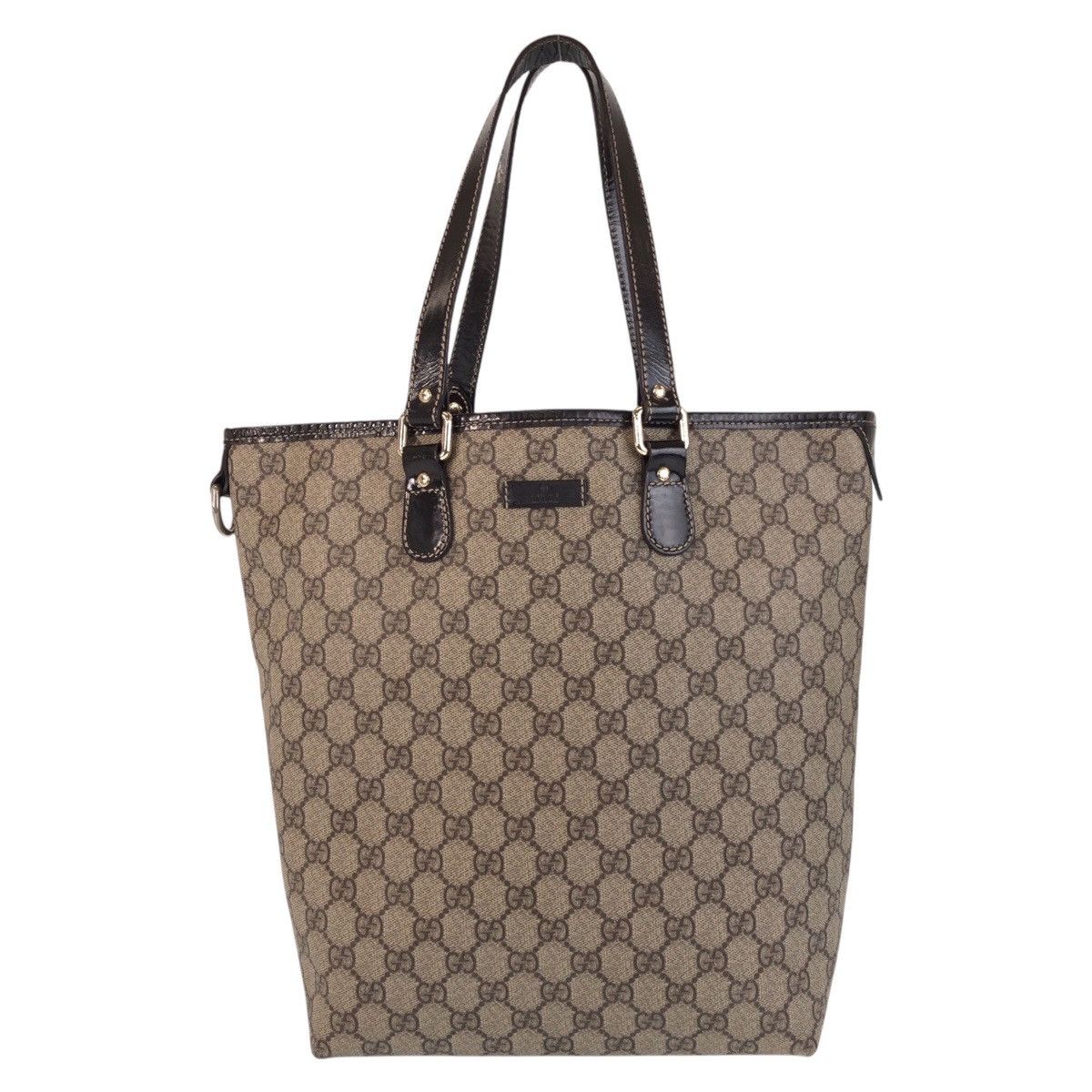 Gucci Gucci GG Supreme Canvas/leather 2Way Tote Bag 189896 Canvas Shoulder Bag 189896 in Beige, Women's