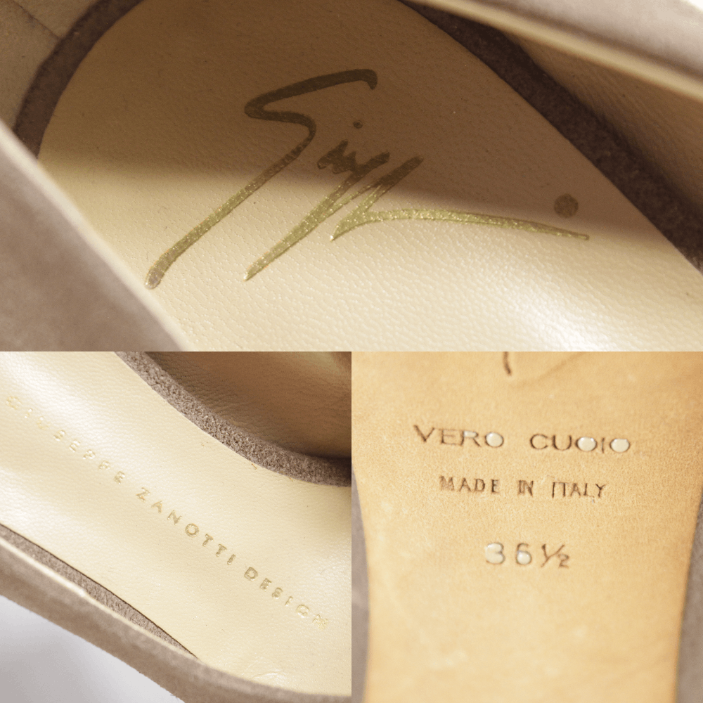 Giuseppe Zanotti Suede Rhinestones Heels Size US 6.5 / IT 36.5 - 9 Thumbnail