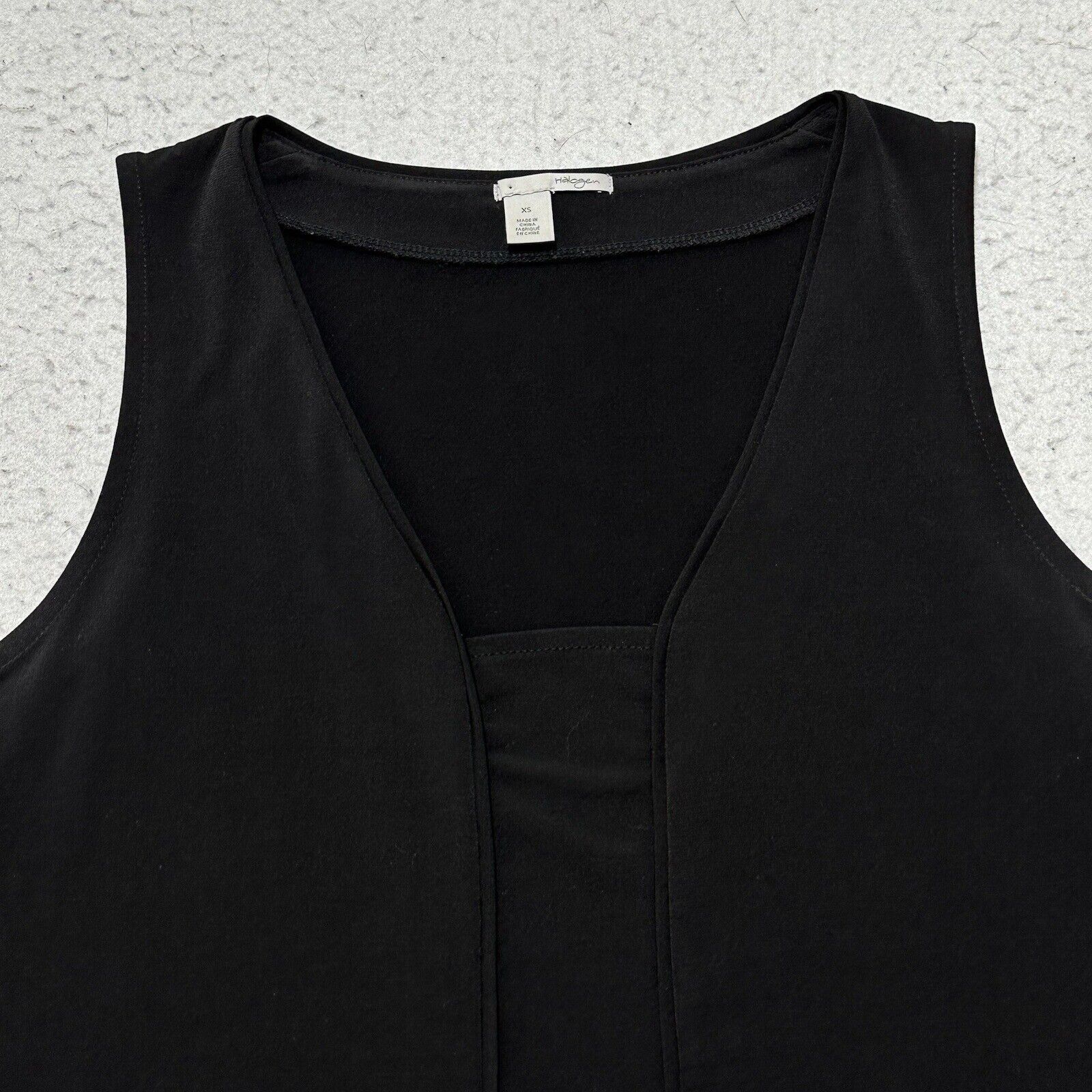 Other Halogen XS Black Tank Top Lightweight Career Blouse Stretch Size XS / US 0-2 / IT 36-38 - 2 Thumbnail