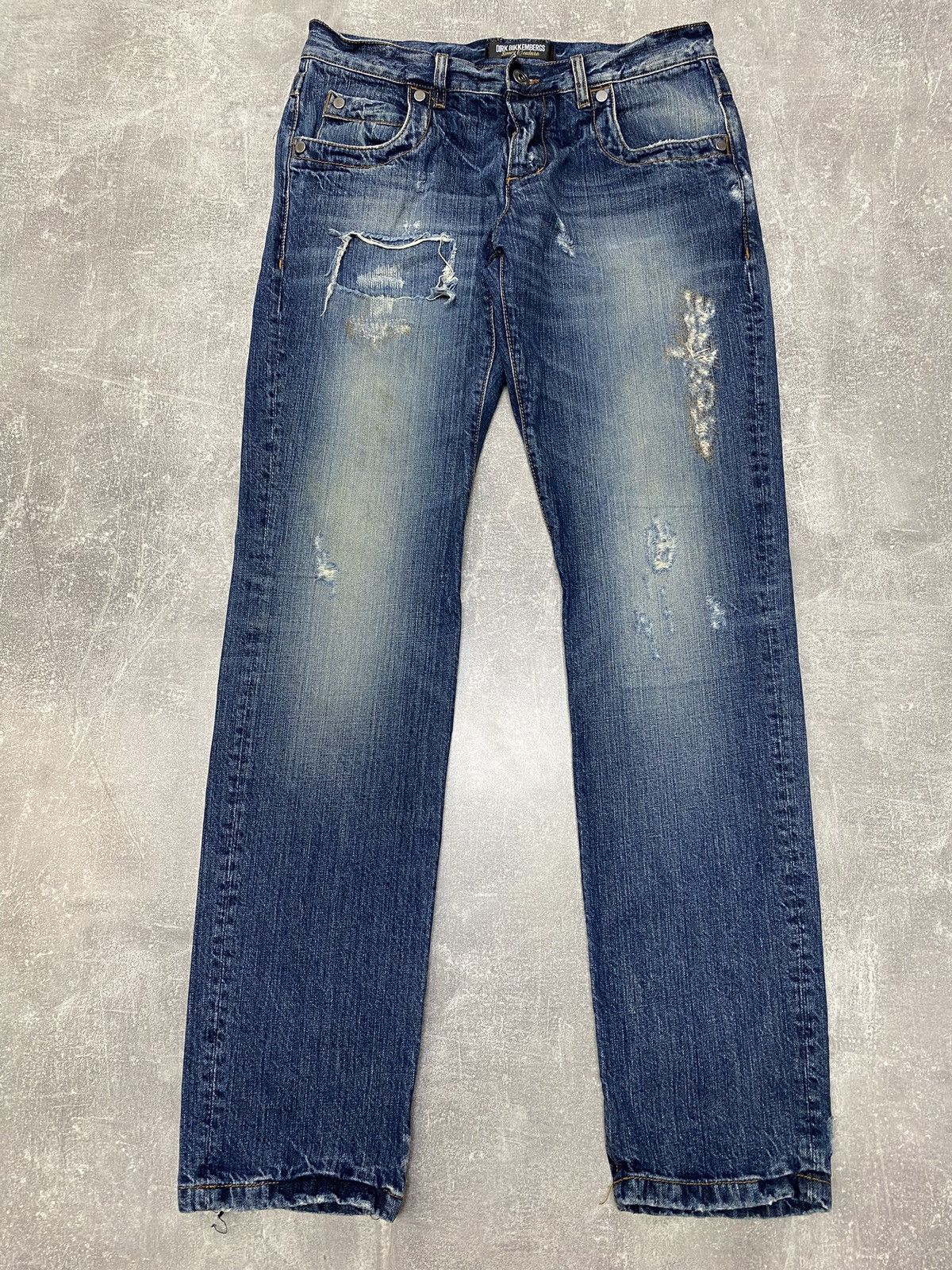 Designer × Dirk Bikkembergs Dirk Bikkembergs Sport Couture Cut Raw Denim Jeans Size US 34 / EU 50 - 2 Thumbnail