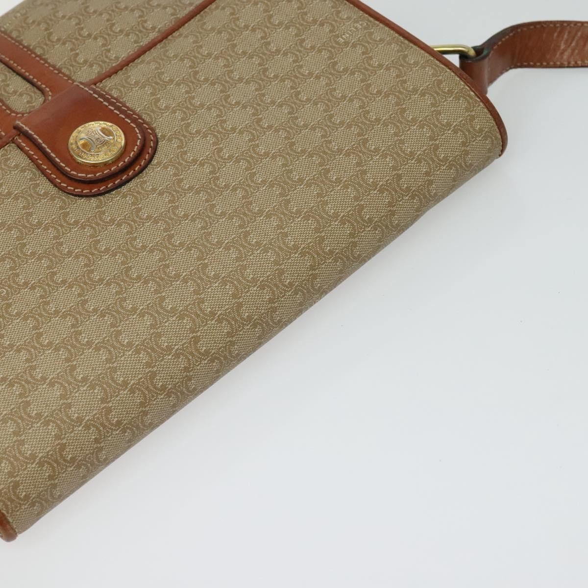 Celine CELINE Macadam Canvas Shoulder Bag Pvc Beige Gold Size ONE SIZE - 6 Thumbnail