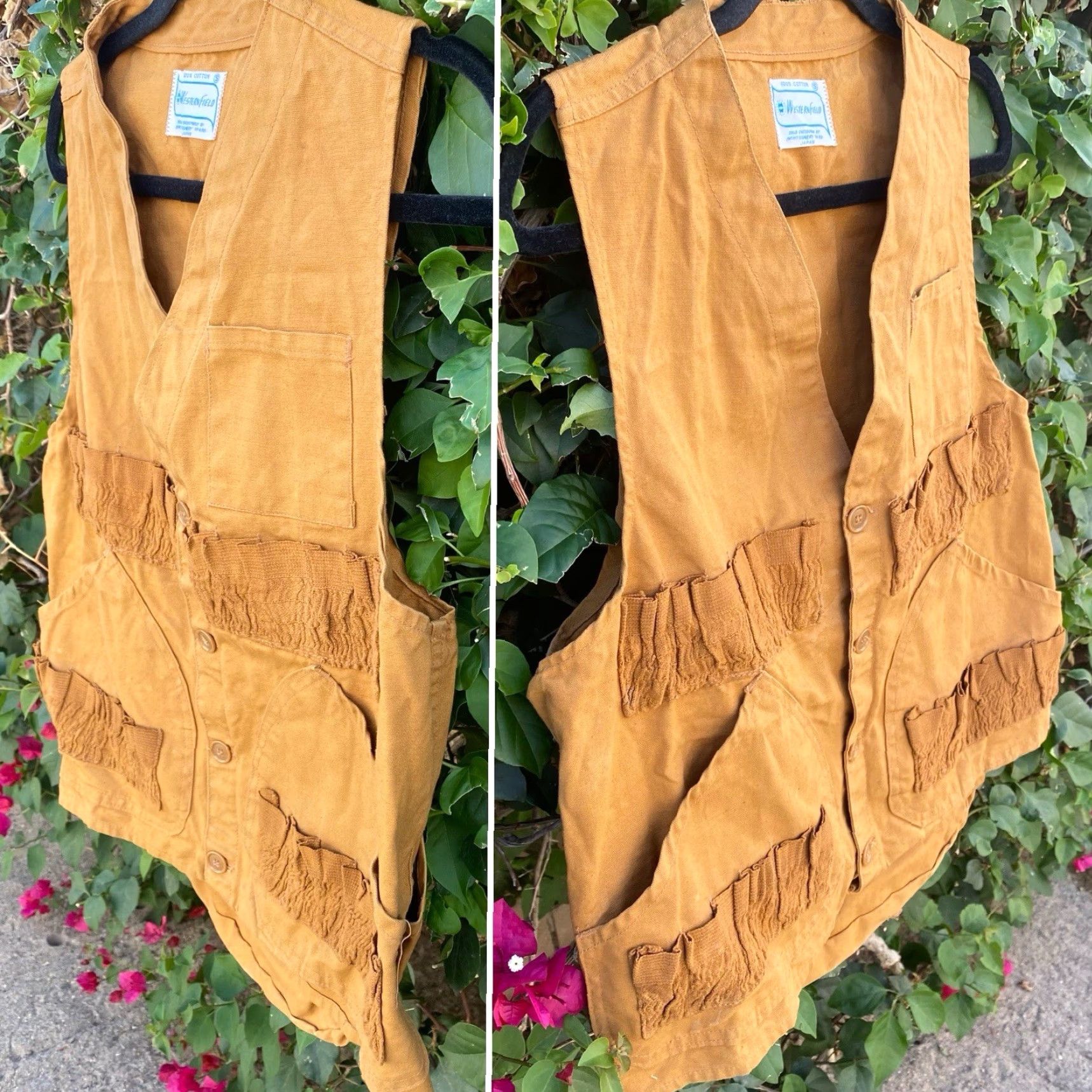 Vintage VINTAGE Western Field Hunting Vest Duck Canvas Tobacco Brown Men S Vest Shirt? Size US S / EU 44-46 / 1 - 6 Thumbnail