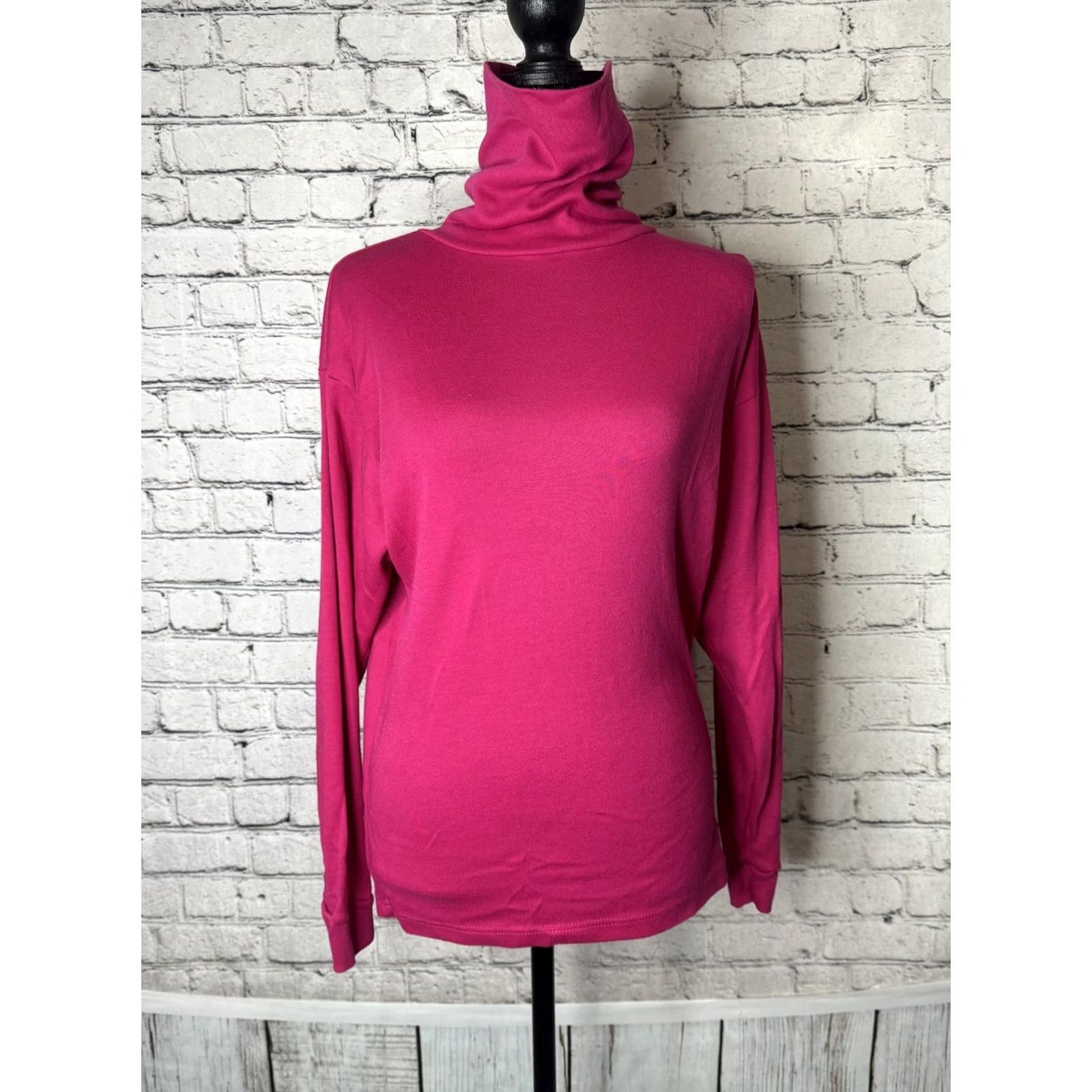 Vintage Venezia Womens Magenta Turtleneck Sweater 18/20 Plus Long Sleeve Knit Casual Clothing Womens Size XXL / US 16-18 / IT 52-54 - 5 Thumbnail