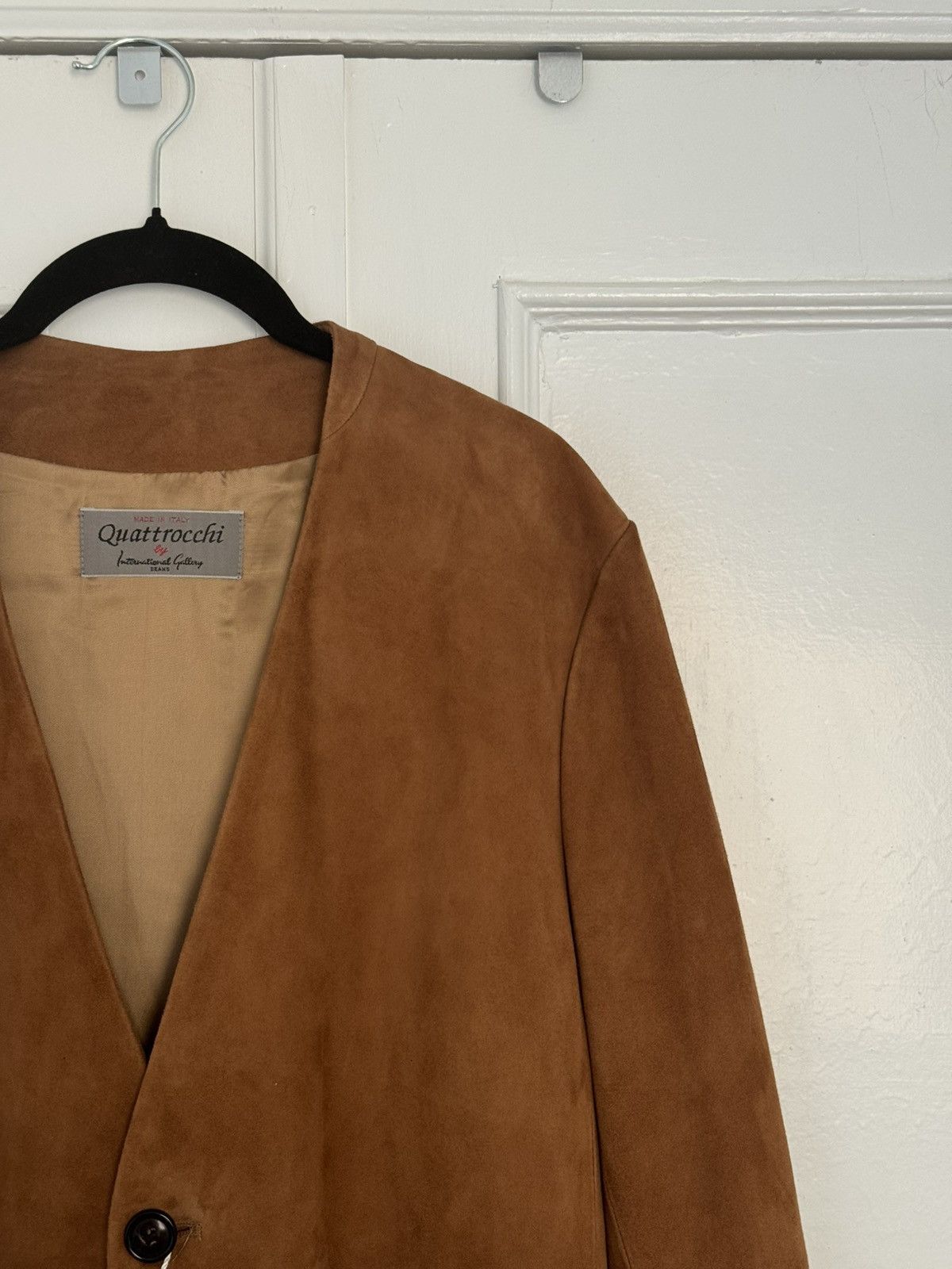 Beams Japan Beams Made in Italy Collarless Suede Jacket 42 XS NWT Size US XS / EU 42 / 0 - 4 Thumbnail
