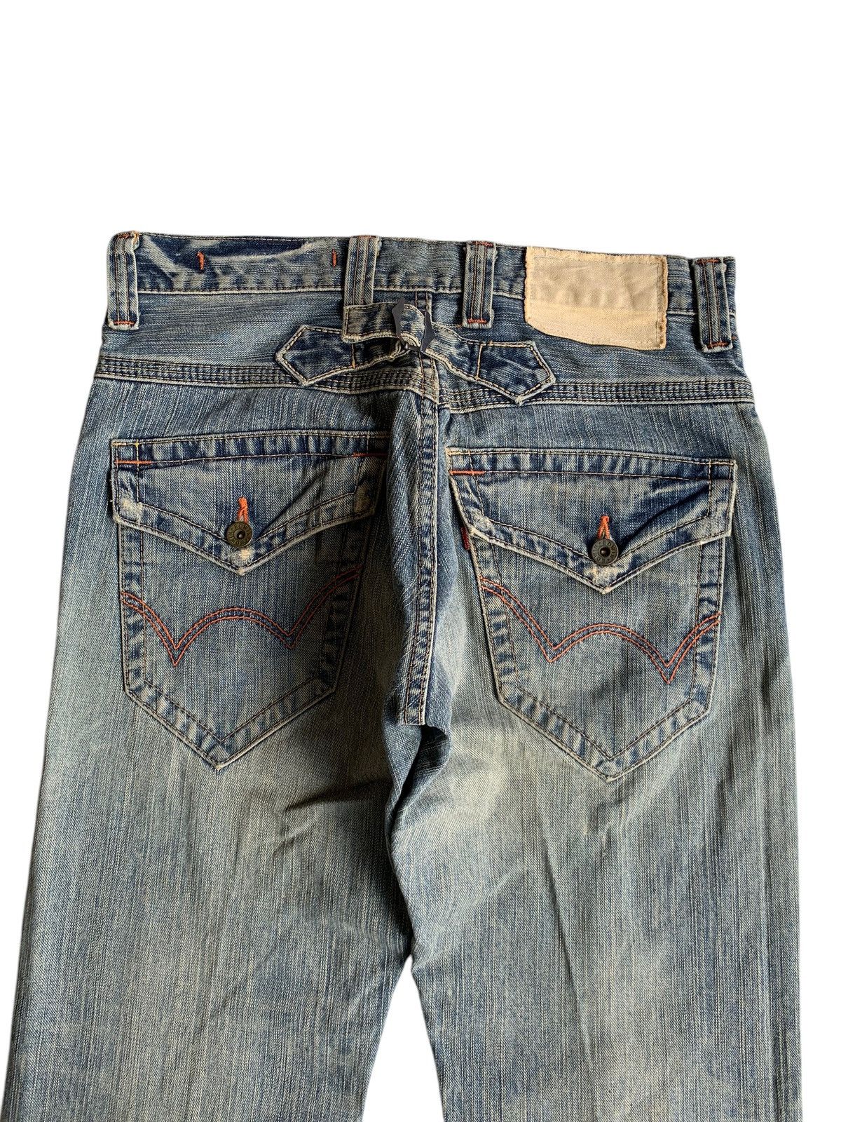 FLARE💥 EDWIN XVS JAPANESE PUNK STYLE FADED DISTRESSED DENIM☠️