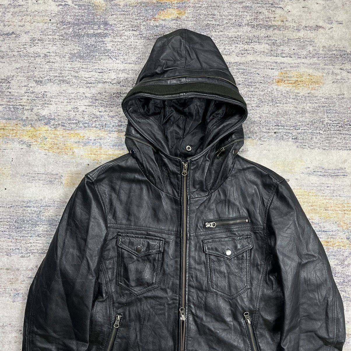 If Six Was Nine Vintage Evolution japanese brand gimmick bono leather jacket Size US L / EU 52-54 / 3 - 3 Thumbnail