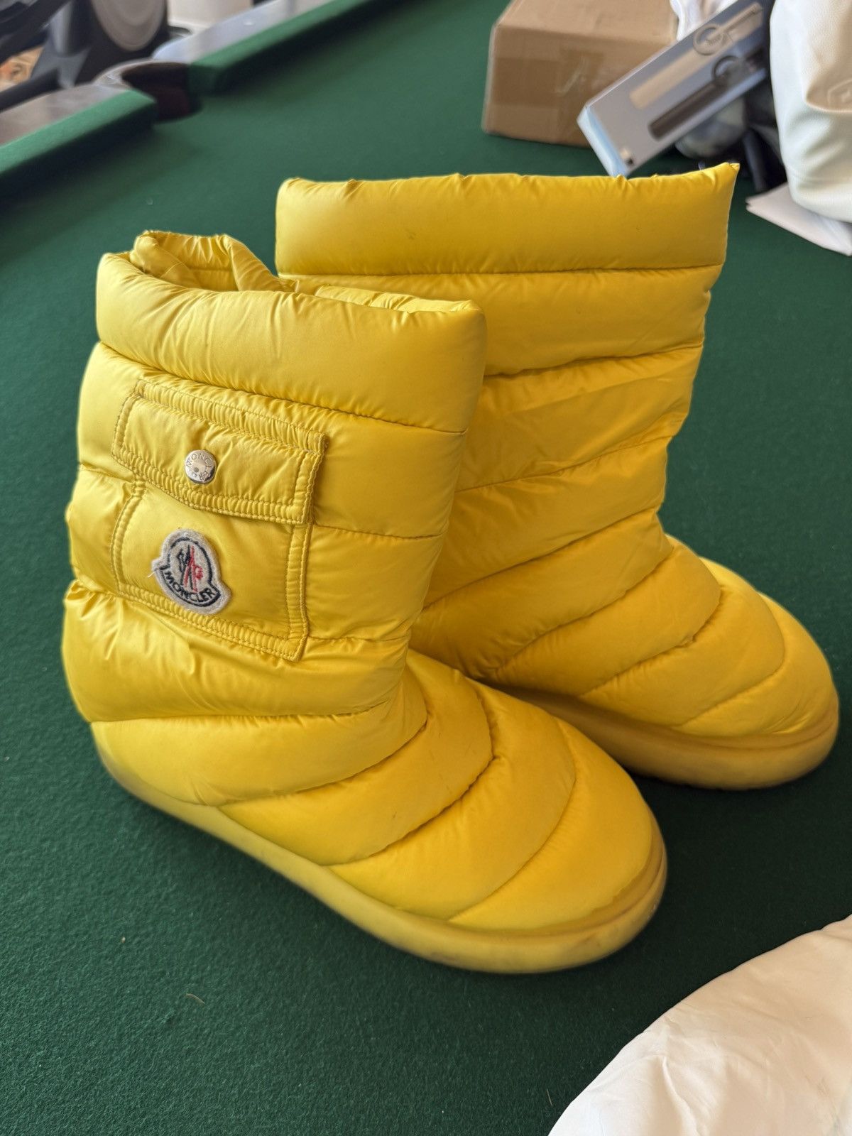 Moncler Moncler Yellow Puffer Boots Size US 10 / IT 40 - 4 Thumbnail