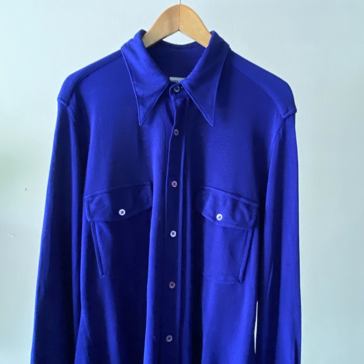 Kenzo Kenzo Blue Stretchy Soft Long Sleeve Shirt Size US XXS / EU 40 - 2 Thumbnail