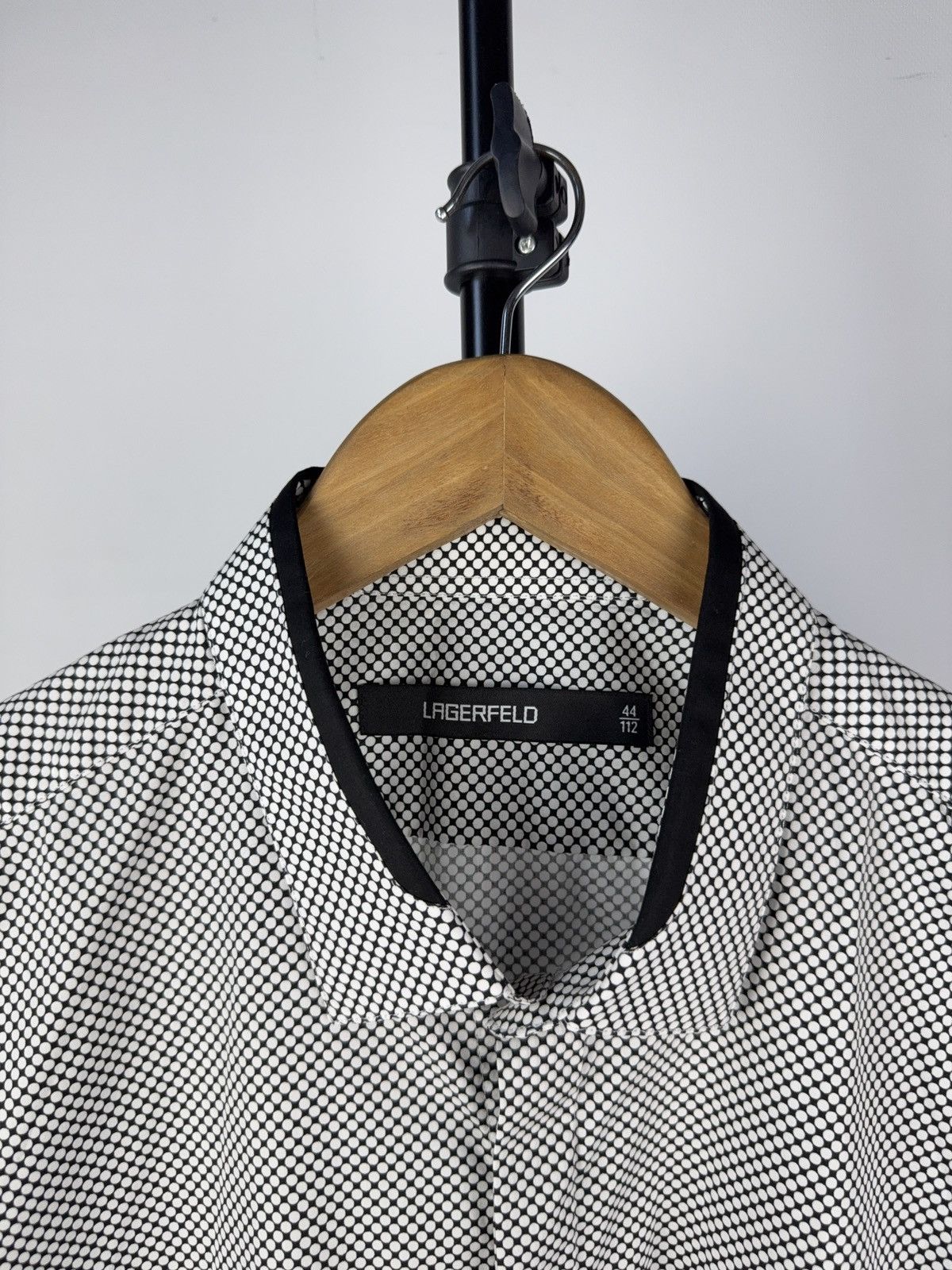 Karl Lagerfeld Luxury Designer 00s Karl Lagerfeld Dot pattern shirt Size US XL / EU 56 / 4 - 3 Thumbnail