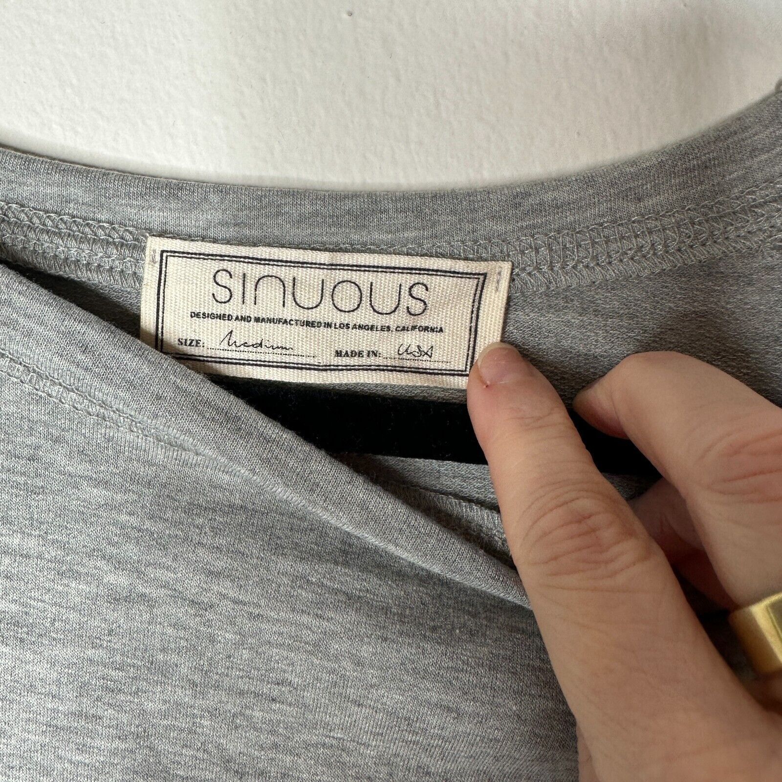 Other Sinuous Casual Gray Asymmetrical Hem Tee Round Neck M Size M / US 6-8 / IT 42-44 - 5 Thumbnail