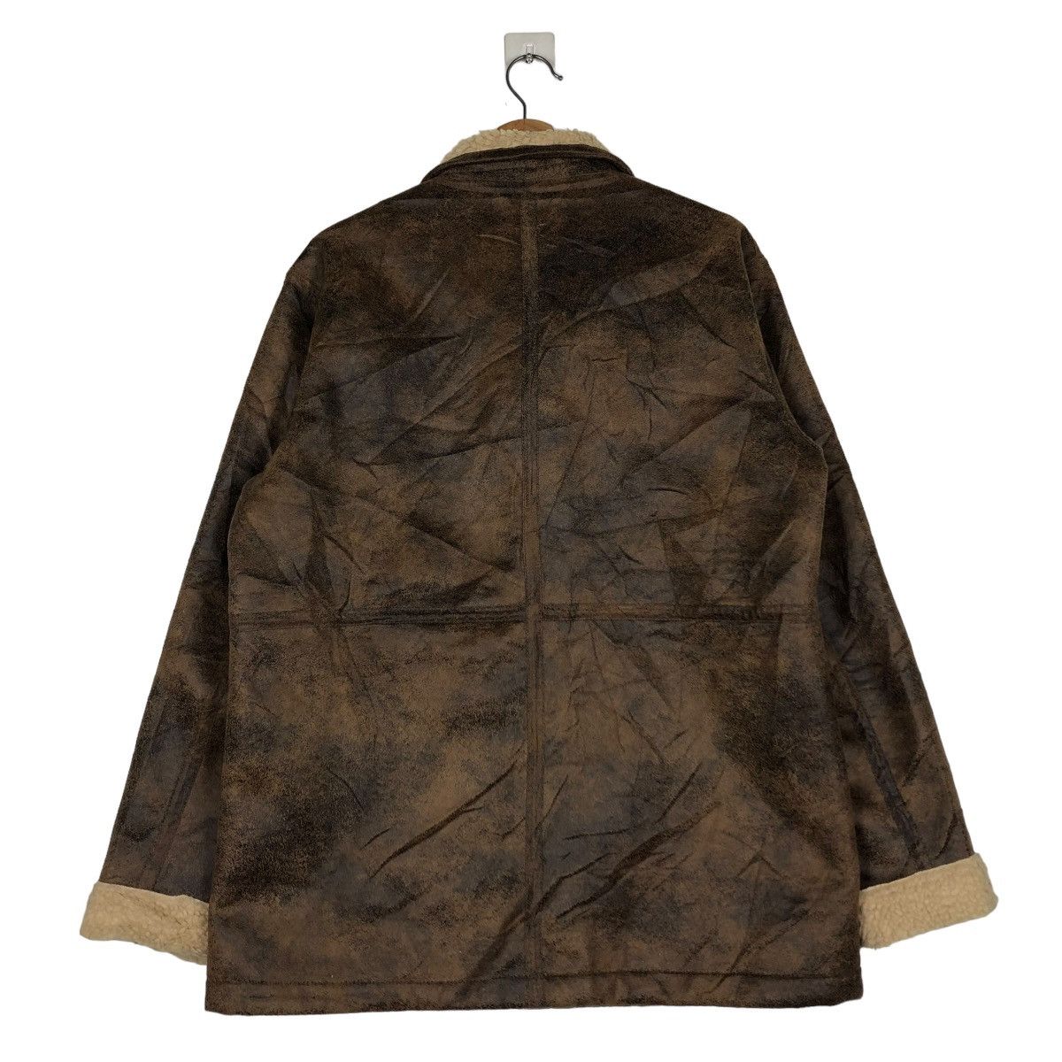 Japanese Brand 🔥VINTAGE BIKER JACKET SHEARLING BLANKET GU ISSEY MIYAKE Size US L / EU 52-54 / 3 - 10 Thumbnail