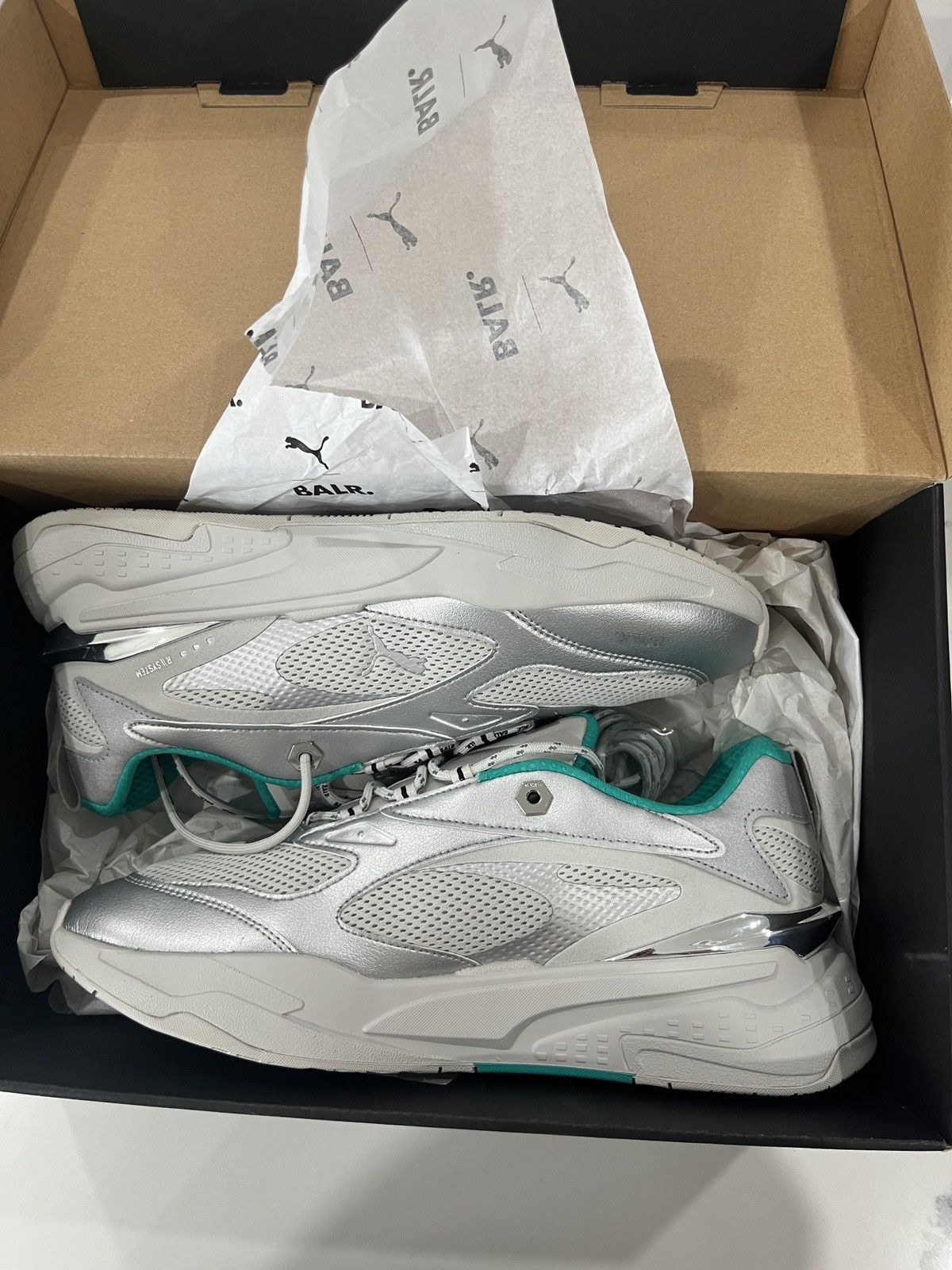 Puma Size 12 - PUMA BALR. x RS-Fast Silver Size US 12 / EU 45 - 4 Thumbnail