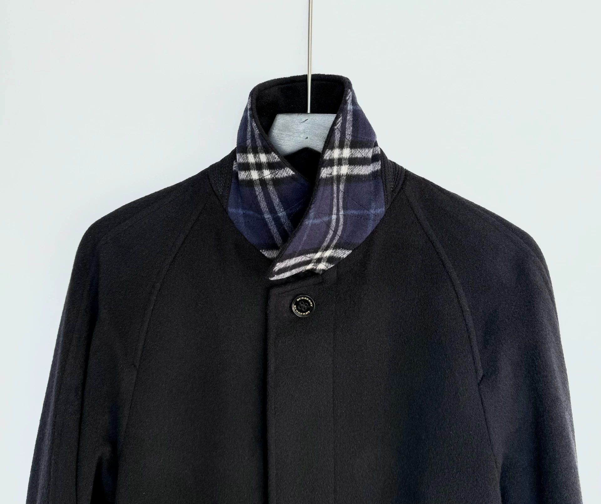 Burberry Burberry 100% Cashmere Balmacaan Coat - 44 - Navy Size US S / EU 44-46 / 1 - 5 Thumbnail