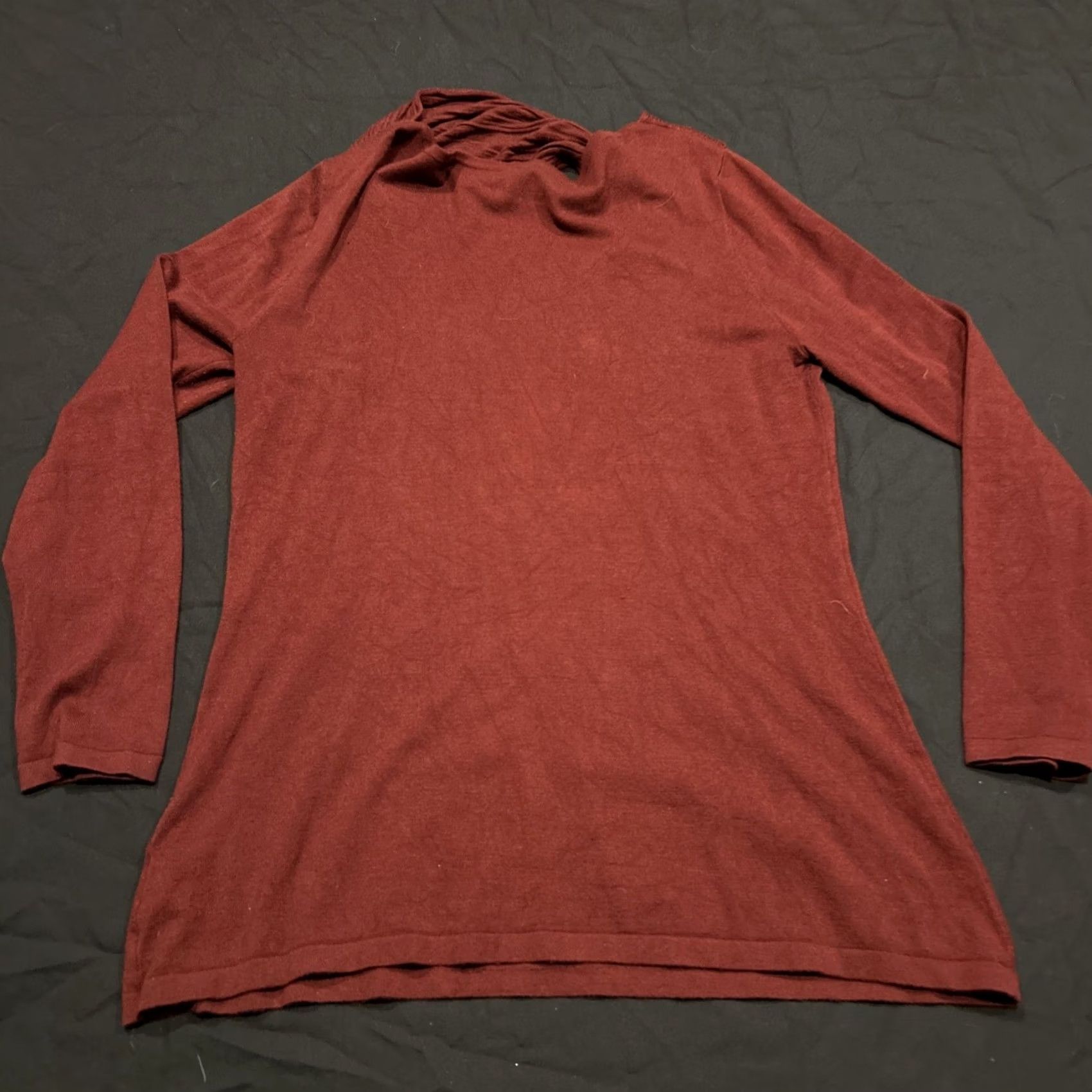 Vintage Reba Blouse Shirt L Red Rayon Blend Long Sleeve Round Neck Women's Bohemian Basic 30" Chest 19" Vintage No Size L / US 10 / IT 46 - 4 Thumbnail