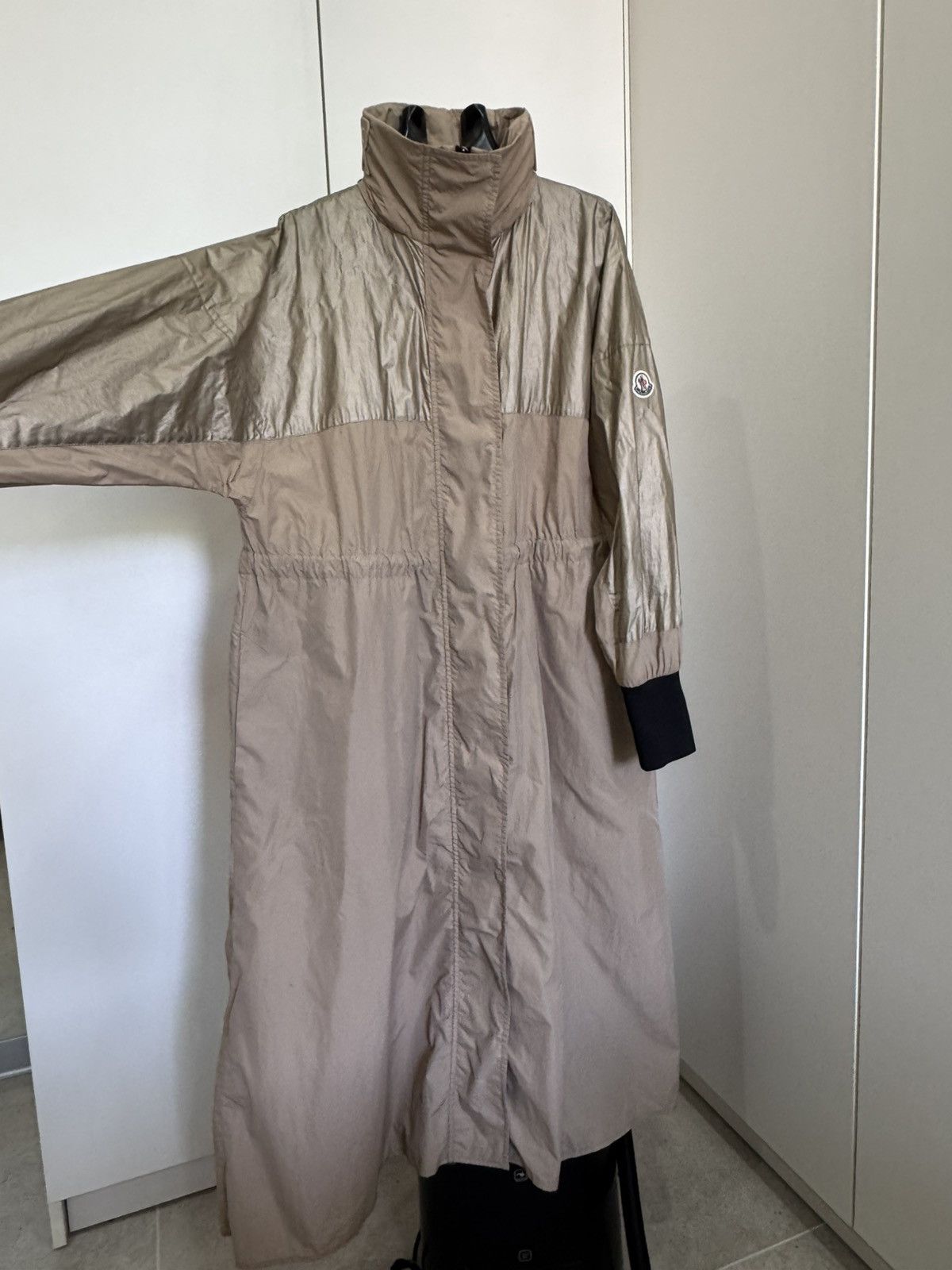 Moncler Moncler Bronze Giubbotto Brown Polyamide Long Coat Size L / US 10 / IT 46 - 3 Thumbnail