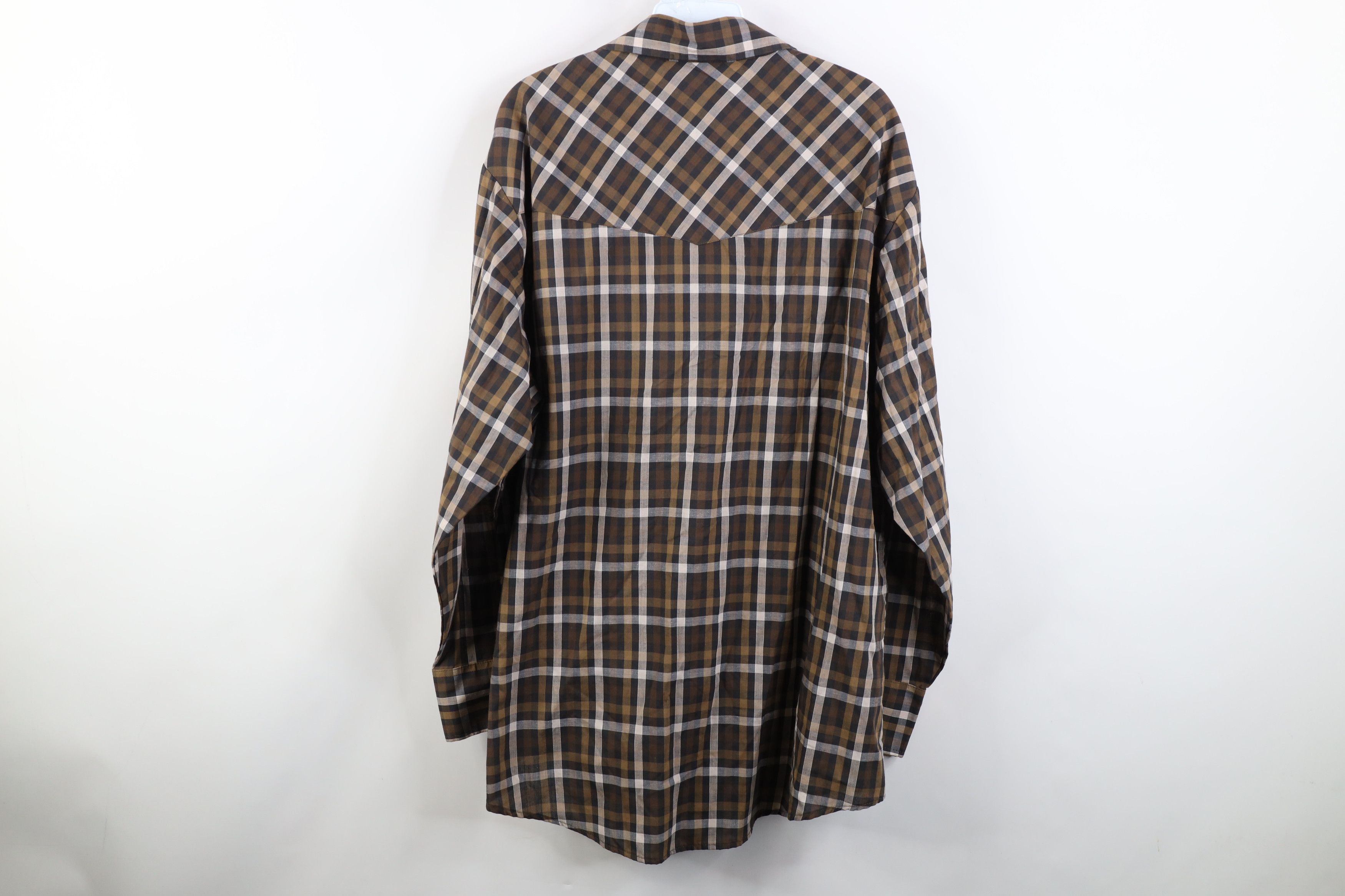 Vintage Vintage 90s Streetwear Cowboy Rodeo Snap Button Shirt Plaid Size US XL / EU 56 / 4 - 10 Thumbnail