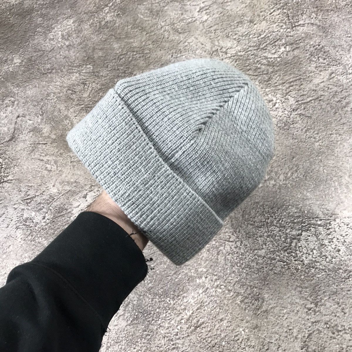 Vintage Vintage 90s Nike Swoosh Beanie Streetwear Grey Sun Faded OS Size ONE SIZE - 4 Thumbnail