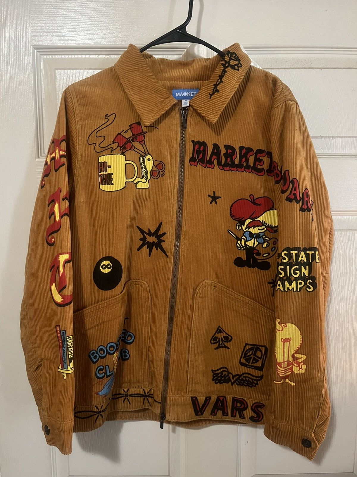 Market Market Corduroy Graphic Zip Jacket Brown Size M Size US M / EU 48-50 / 2 - 1 Thumbnail