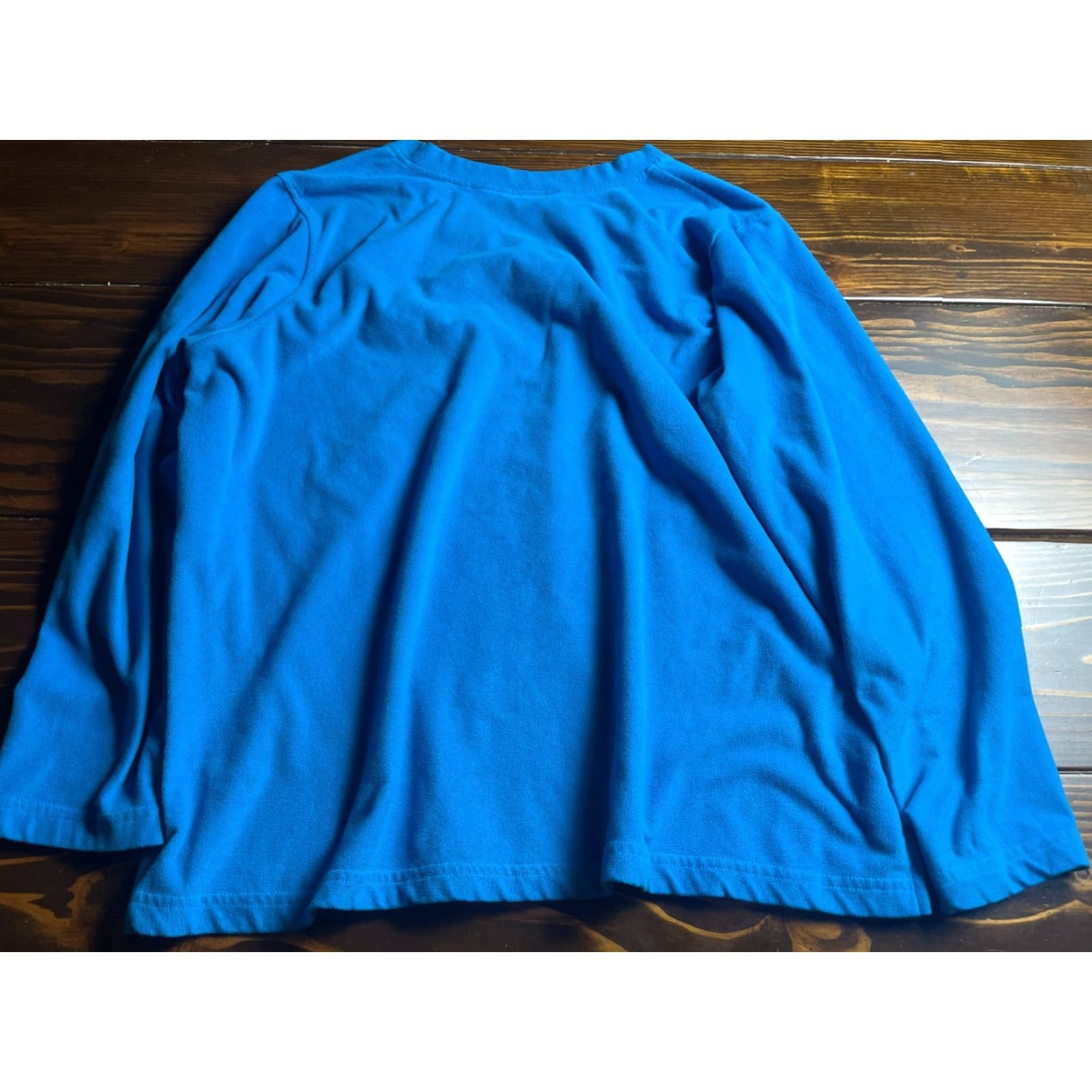 Vintage Studio Works Sweater Women's XL Blue Fleece Pullover V-Neck Casual Knit Size XL / US 12-14 / IT 48-50 - 2 Thumbnail