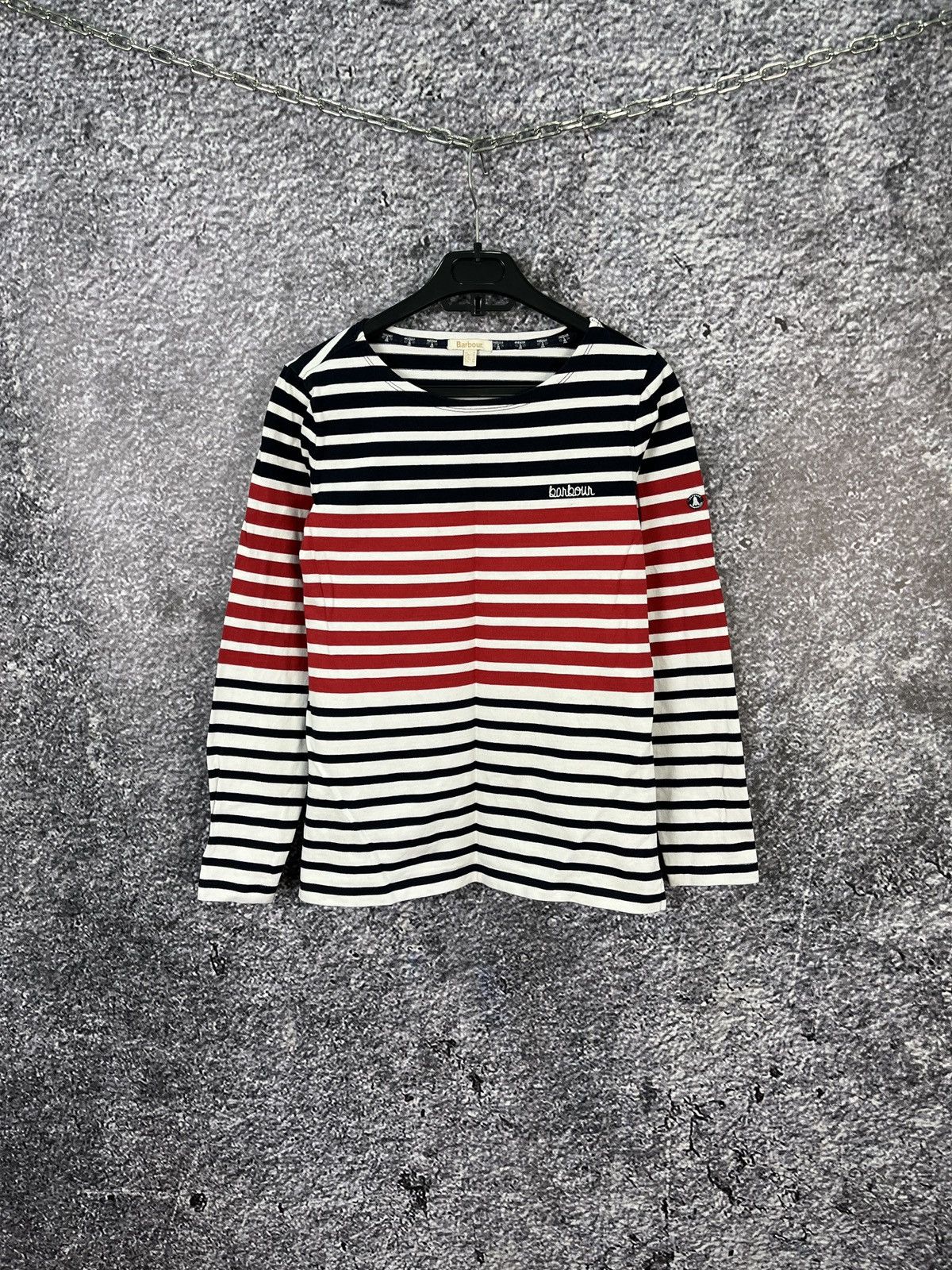 Barbour Luxury Womens Barbour Tellin Top Striped Long Sleeve T Shirt Grailed