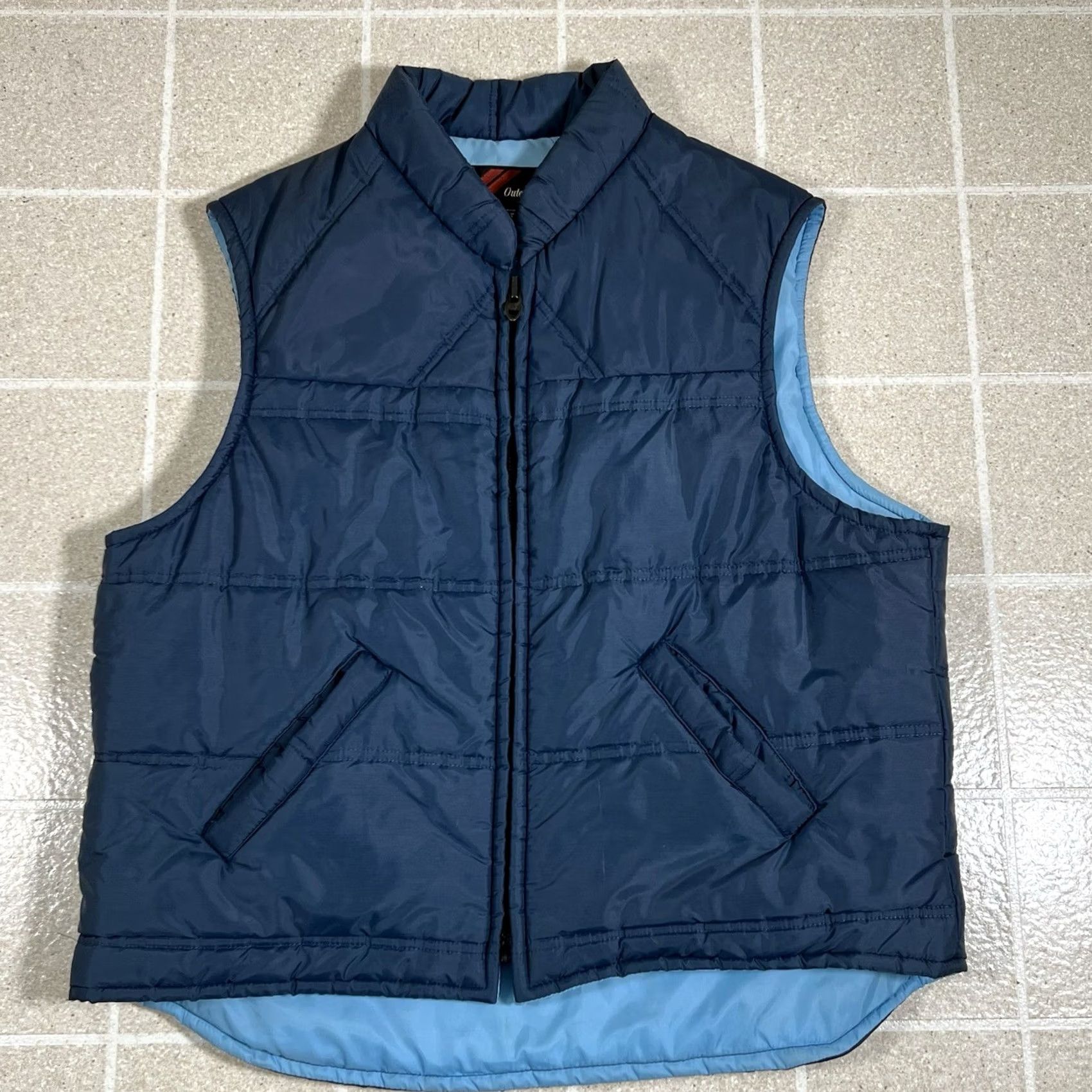 Sears VINTAGE Sears The Men’s Store Puffer Vest Outdoor Blue XL Collared Men 70s/70s Era Size US XL / EU 56 / 4 - 2 Thumbnail