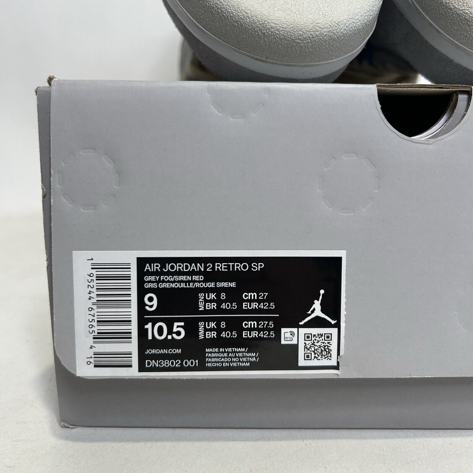 Jordan Brand Nike Shoes Air Jordan 2 Retro SP X Union “Gray Fog” 2024 Size US 9 / EU 42 - 8 Thumbnail