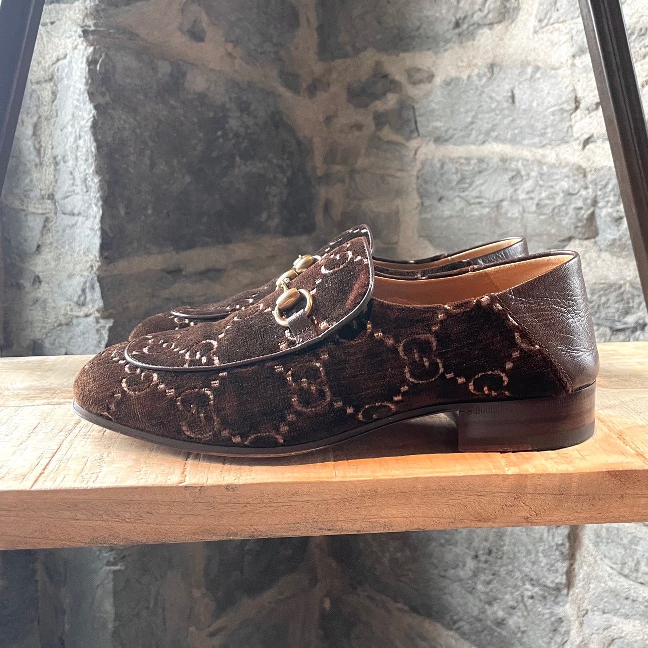 Gucci Gucci Quentin Brown Velvet GG Horsebit Loafers Size US 7 / EU 40 - 5 Thumbnail