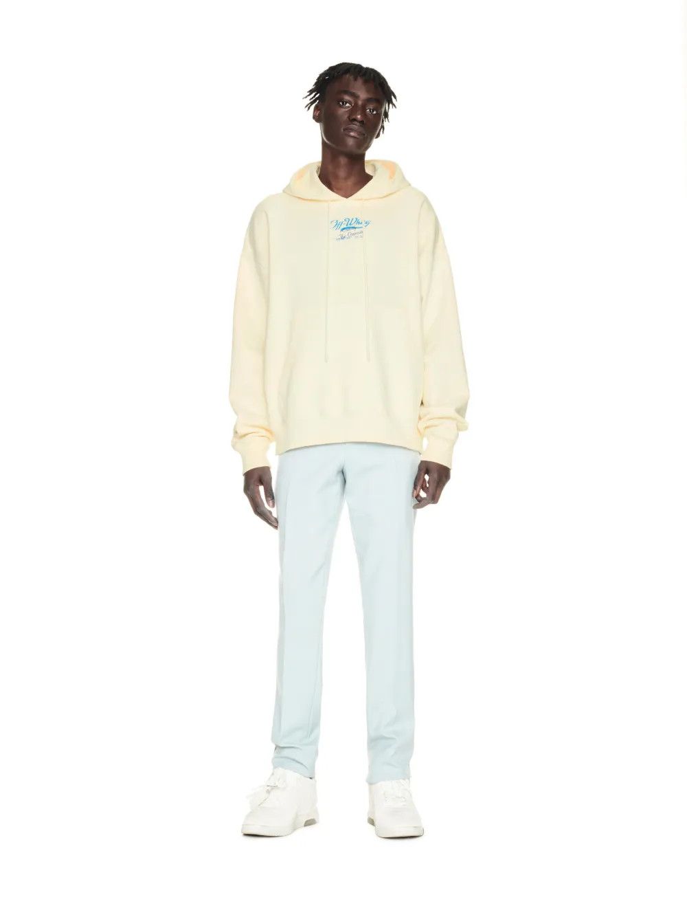 Off-White o1gr1nt0325 Script Logo Opp Over Skate Hoodie in Ivory Size US XXS / EU 40 - 5 Thumbnail