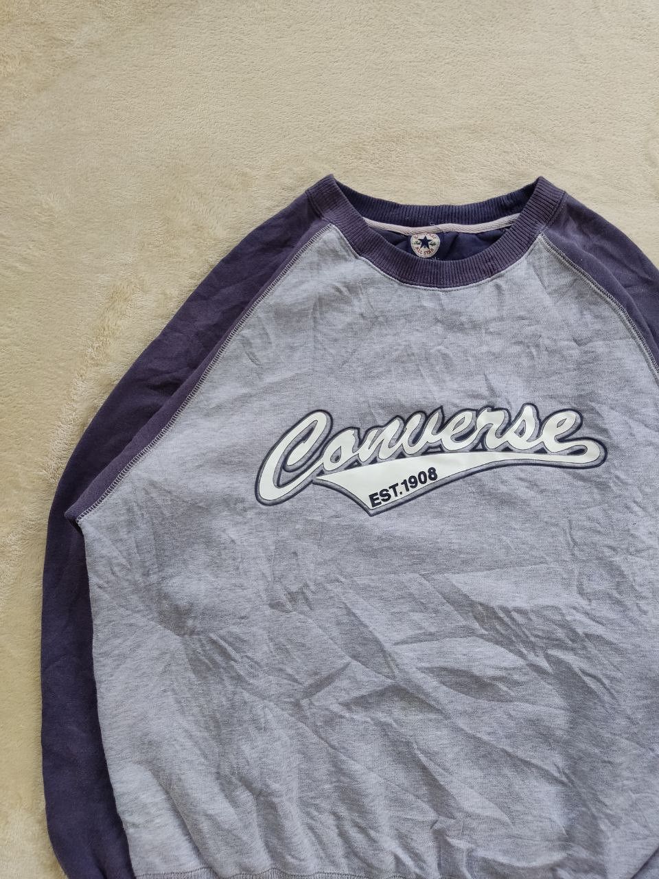 Converse Vintage CONVERSE Spellout Raglan Sweatshirt Size US L / EU 52-54 / 3 - 3 Thumbnail