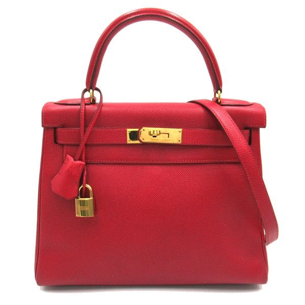 image of Hermes Courchevel Kelly 28 in Red, Women's