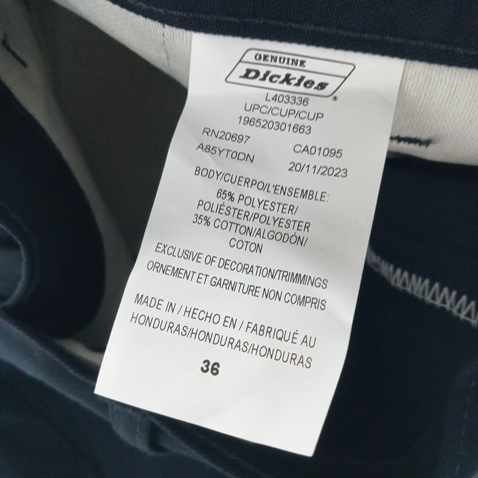 Dickies Dickies Shorts Men's 36 Flex Relaxed Fit 13” Inseam Blue Size US 36 / EU 52 - 2 Thumbnail