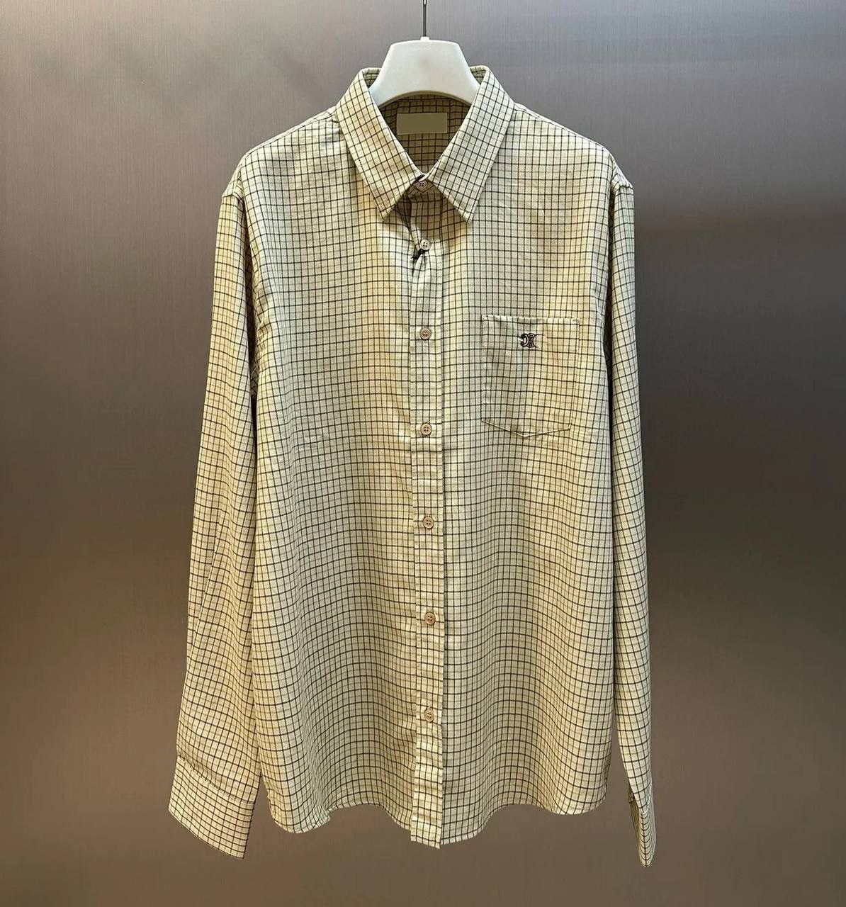 トップス CELINE 21AW Checked Wool Loose Shirts Celine // Plaid Shirt – VSP Consignment