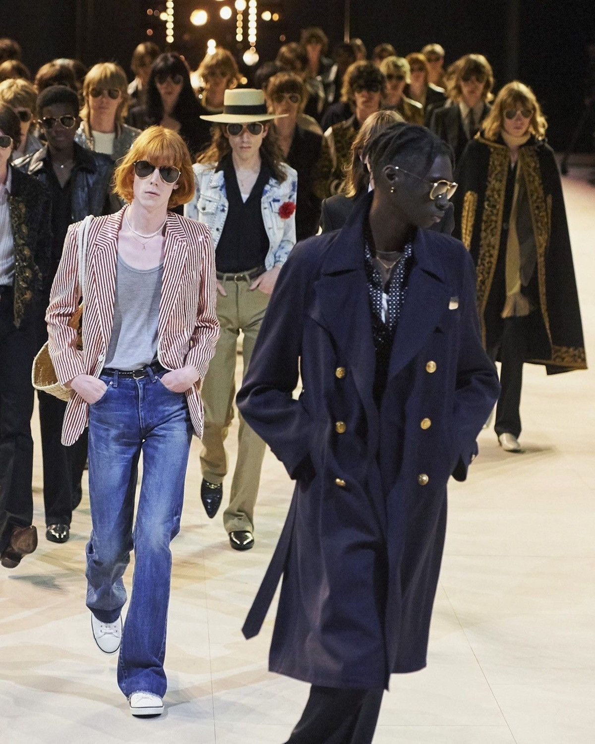 Celine CELINE BY HEDI SLIMANE 20SS RUNWAY TRENCH COAT IN NAVY Size US S / EU 44-46 / 1 - 12 Thumbnail