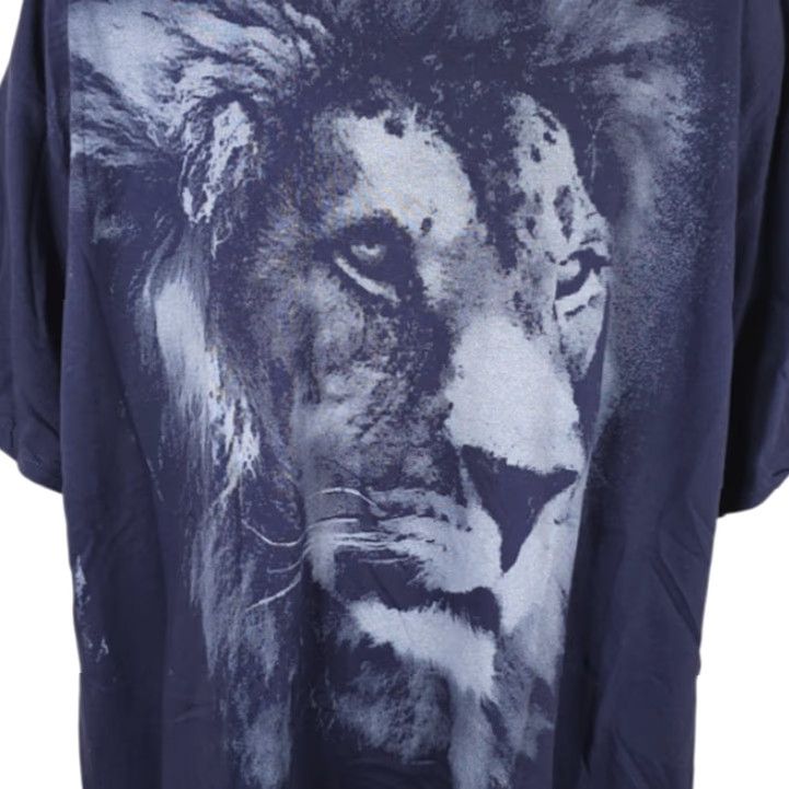 Delta Delta Lion T Shirt Mens Size 3XL Blue Mega Print Animal Nature Tee Size US XXL / EU 58 / 5 - 2 Thumbnail