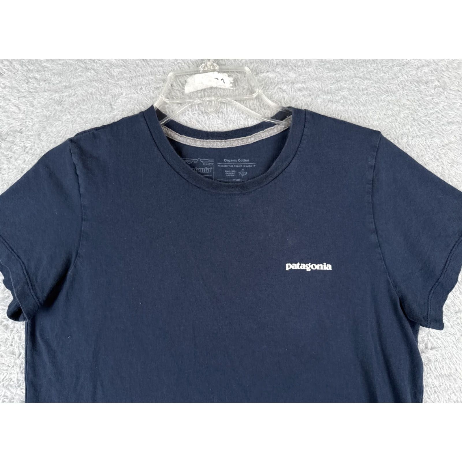 Patagonia Patagonia Shirt Mens XS Blue Short Sleeve 100% Cotton Crew Neck Logo Embroidered All Seasons 90s American Designer Sports Mens Shirt Size US XS / EU 42 / 0 - 4 Thumbnail