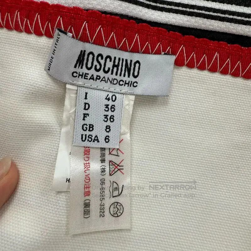 Moschino Moschino White Cotton Blend Summer Skirt . Size 23" - 6 Thumbnail