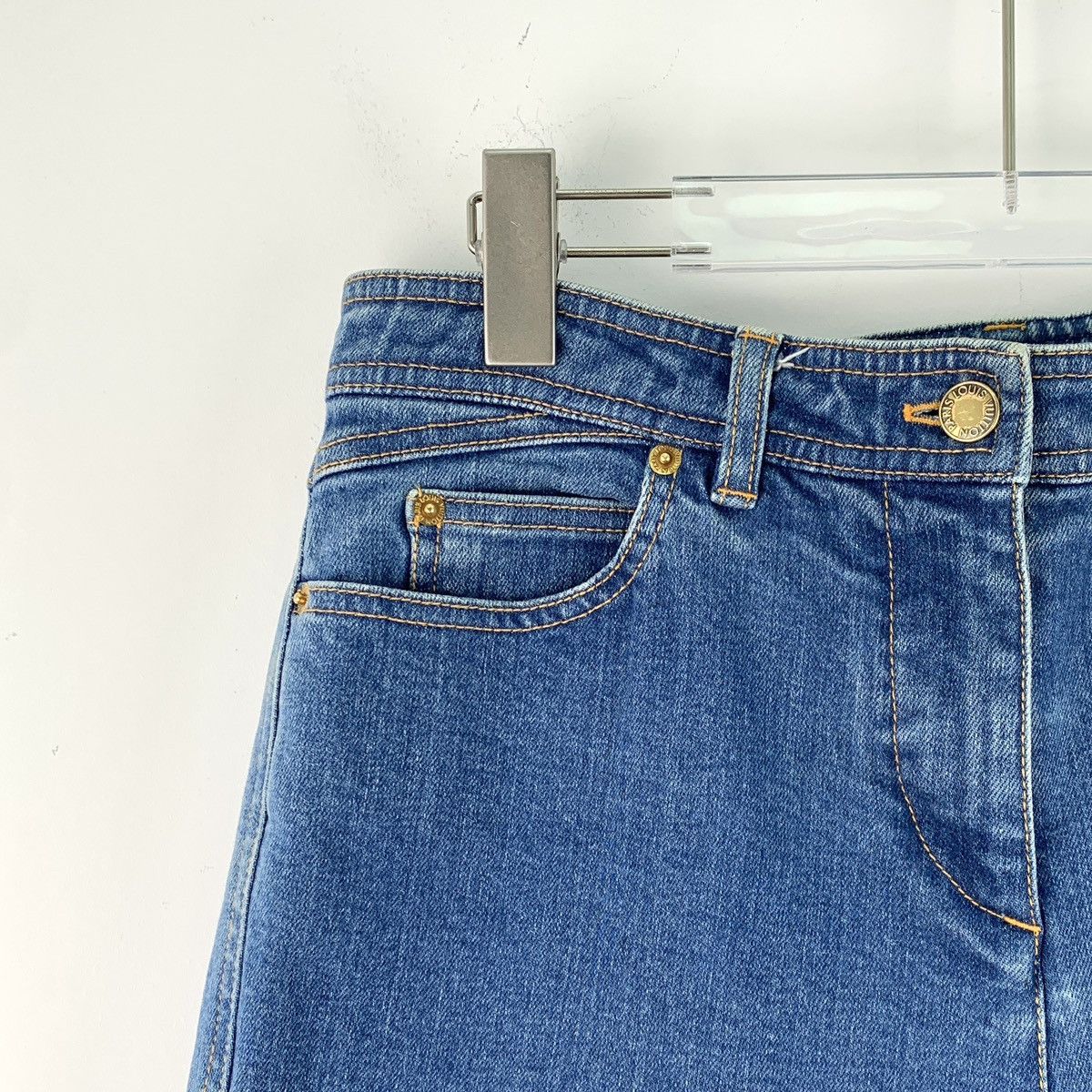 Louis Vuitton Louis Vuitton Dark Blue Cotton Casual Denim Pants K26WX Size 28" / US 6 / IT 42 - 3 Thumbnail