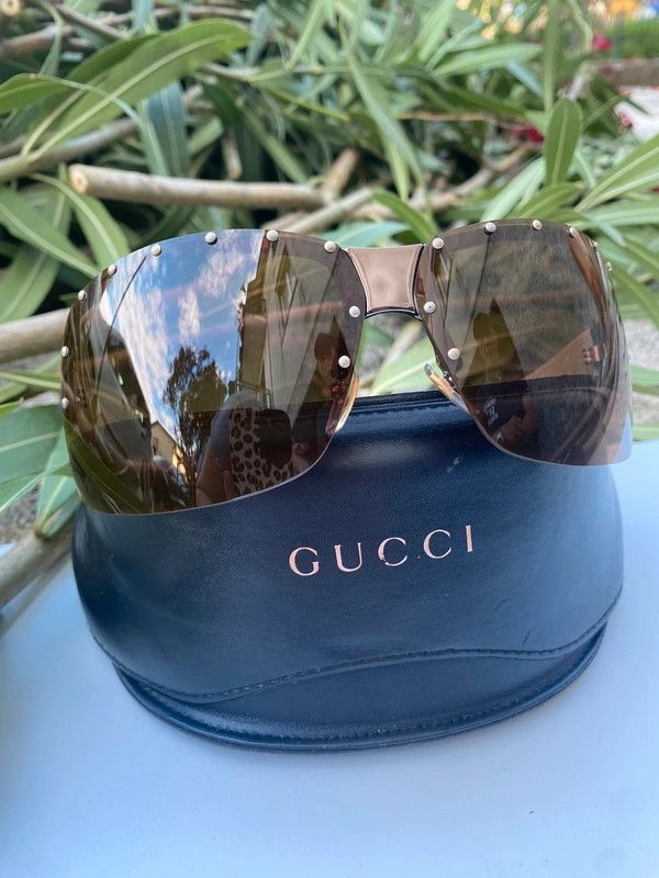 Gucci × Tom Ford × Vintage Gucci Sunglasses Mask Pop Ski Logo Plastic Vintage Size ONE SIZE - 2 Thumbnail