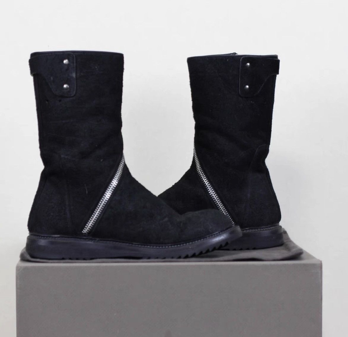 Rick Owens Rick Owens Mainline Suede Swivel-Zip Military Boots Size US 8.5 / IT 38.5 - 4 Thumbnail