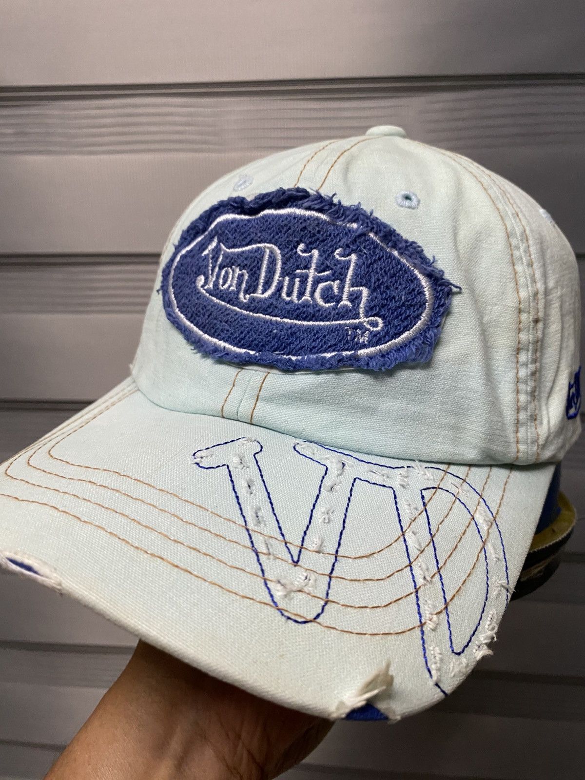 Vintage × Von Dutch 🔥 Vintage Von Dutch Hat Distressed 🔥 Size ONE SIZE - 2 Thumbnail