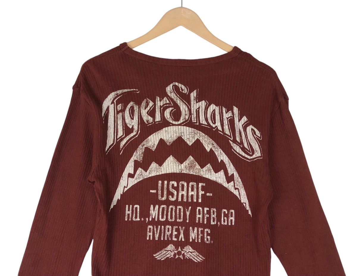 Avirex × Japanese Brand Avirex Tiger Sharks Stretch Cotton Longsleeve T Shirt Size US M / EU 48-50 / 2 - 4 Thumbnail