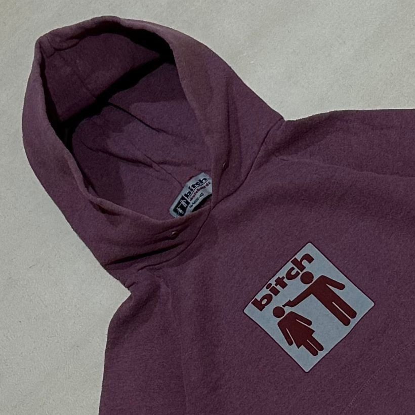 Vintage Vtg 90s Bitch Skateboard Hoodie Sweatshirt Size M Size US M / EU 48-50 / 2 - 2 Thumbnail
