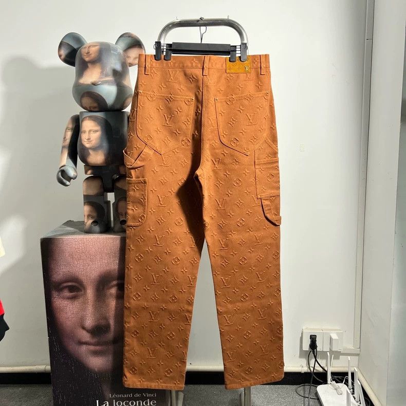 Louis Vuitton Louis Vuitton Khaki Logo Jeans New Arrival-yf Size US 32 / EU 48 - 3 Thumbnail