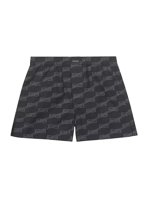 BB Monogram Pyjama Shorts in Black
