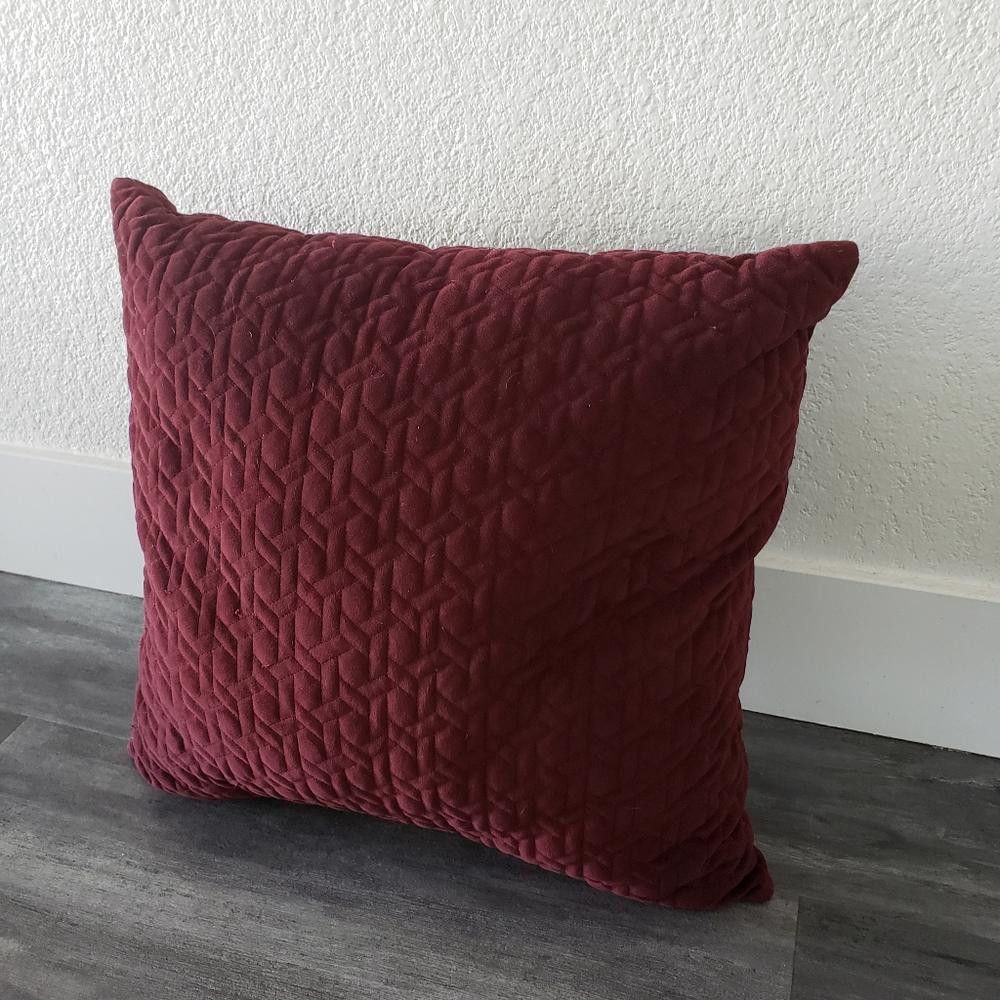 Designer Dark Burgundy Detailed Decor Pillow Size ONE SIZE - 2 Thumbnail