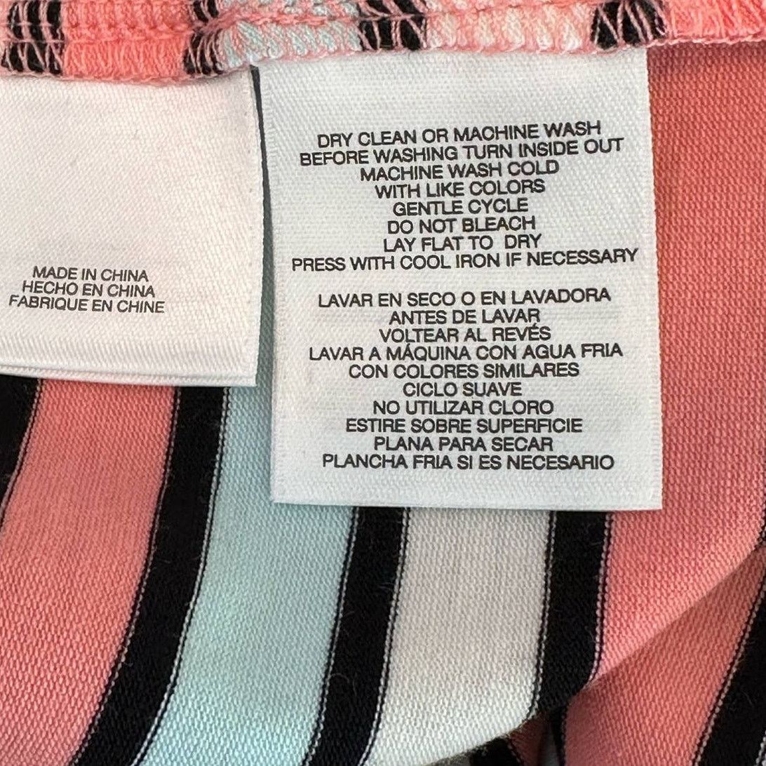 Anne Klein Anne Klein pink blue stripes short sleeves top size Small Size S / US 4 / IT 40 - 5 Thumbnail